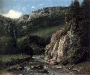 Gustave Courbet Stream in the Jura Mountains oil